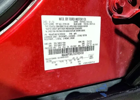 2018 Ford Ecosport Titanium из США, поврежденный, VIN MAJ6P1WL7JC192410